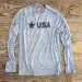 Runyon Men's Black Star USA Signature Long Fitness Shirt great for Running, Hiking, Outdoor Fitness Made In USA