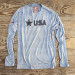 Runyon Men's Black Star USA Signature Long Fitness Shirt great for Running, Hiking, Outdoor Fitness Made In USA