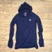 Men's Navy Blue Fitness Hoodie Made In USA Performance wear Hiking, Running, Trails, Outdoor Fitness