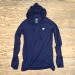 Men's Navy Blue Fitness Hoodie Made In USA Performance wear Hiking, Running, Trails, Outdoor Fitness
