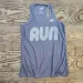 American Made In USA Womens Running Clothing Steel Grey RUN Fitness Tank Top Performance Sportswear Runyon Canyon Apparel