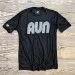 American Made In USA Men's Running Clothing RUN Black Fitness Shirt Performance Sportswear Runyon Canyon Apparel
