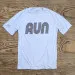 American Made In USA Men's Running Clothing RUN White Fitness Shirt Performance Sportswear Runyon Canyon Apparel