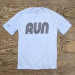 American Made In USA Men's Running Clothing RUN White Fitness Shirt Performance Sportswear Runyon Canyon Apparel