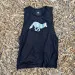 Runyon Unisex Reflective Logo Black Workout Muscle Tank | Made In USA