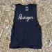 Runyon Women's Unisex Black Reflective Script Muscle Workout Tank - Performance Sleeveless Muscle Tee Made In USA