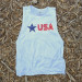 Runyon Women's Unisex White Star USA Muscle Tank great for Running, Hiking, Gym, Workout, Outdoors & Fitness -  Made In USA