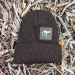 Runyon Dark Brown Reflective Knit Beanie Made In USA | Runyon Canyon Apparel