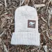 Runyon Cloud Burst Light Warm Grey Reflective Knit Beanie Made In USA | Runyon Canyon Apparel