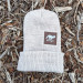 Runyon Cloud Burst Light Warm Grey Reflective Knit Beanie Made In USA | Runyon Canyon Apparel