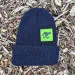 Runyon Navy Neon Reflective Knit Beanie Made In USA | Runyon Canyon Apparel