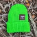Runyon Neon Green Reflective Knit Beanie Made In USA | Runyon Canyon Apparel