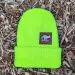 Runyon Neon Safety Yellow Reflective Knit Beanie Made In USA | Runyon Canyon Apparel