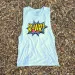 Women's Unisex RAWR! White Muscle Workout Tank - Made In USA