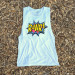 Women's Unisex RAWR! White Muscle Workout Tank - Made In USA