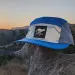 Runyon Sky Blue Topaz Rad Reflective Performance Camp Hat Made In USA - Trail Running Hiking Cap