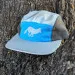 Runyon Turquoise Safety Blue Hi-Vis Reflective Camp Hat Trail Running Hiking Cap American Made In USA