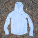 Runyon Men's White Sun Hoodie Shirt Long Sleeve Thumbholes Sun Protection Quick Dry American Made In USA