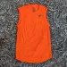 Runyon Women's Neon Orange Safety Fluorescent Orange Sleeveless Muscle Tee Performance Tank Top American Made In USA