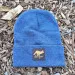Runyon Canyon Apparel Woolly Blue Denim Classic Cuffed Beanie Made In USA Gold Reflective