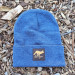 Runyon Canyon Apparel Woolly Blue Denim Classic Cuffed Beanie Made In USA Gold Reflective