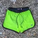 Runyon Fluorescent Safety Neon Yellow Green Running Short - Retro Ranger 4" Inch Workout Short American Made In USA