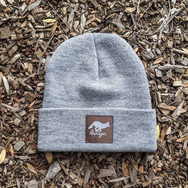 Runyon Grey Woods Reflective Classic Cuffed Performance Beanie
a beautiful shade of grey contrasts elegantly with our dark brown reflective patch