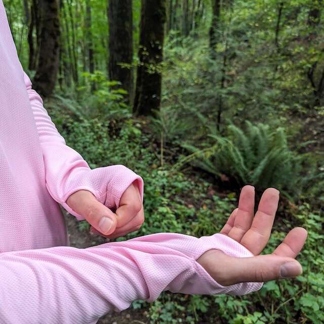 Cool Pink long sleeve technical hoodie shirts with built-in thumbholes UPF protection for running, hiking, fitness, gym, workouts.  American Made In USA. Runyon Canyon Apparel