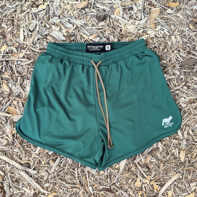 Retro Ranger 4" Men's Forest Green Running Short - Men's Forest Green Workout Short - American Made In USA