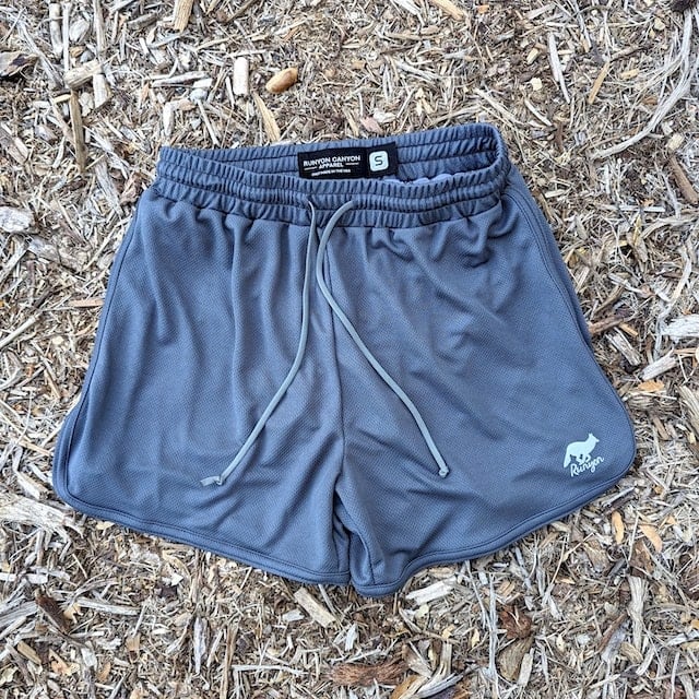 Retro Ranger 4" Men's Graphite Running Short - Men's Graphite Workout Short - American Made In USA