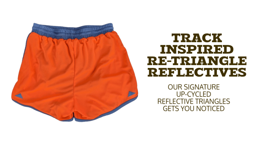 Retro Ranger 4" Running Short featured 2 triangle reflective features to help you get noticed