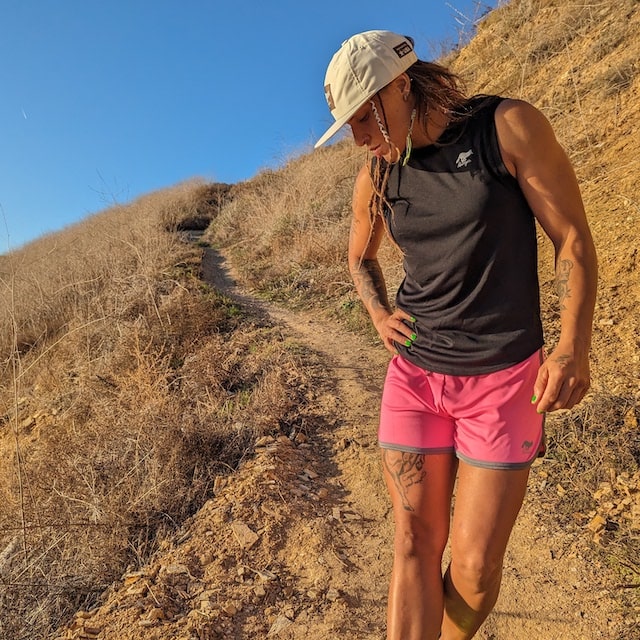 Retro Ranger 4"  Women's Hot Pink Running Short - Women's Hot Pink Workout Short - American Made In USA