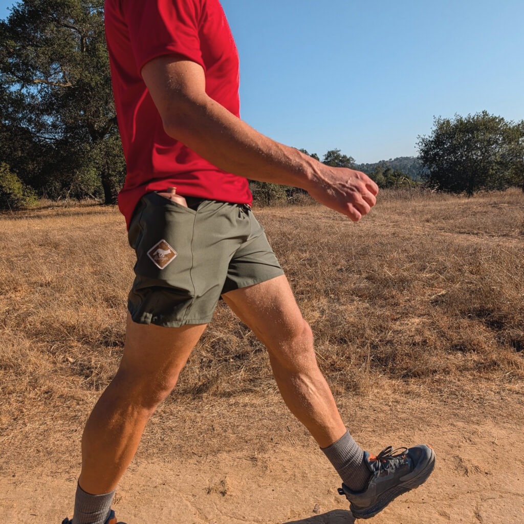 Runyon Mens' Olive Green 5" Trail Running, Hiking Short - Scoutster | American Made In USA