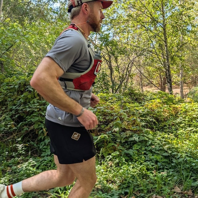 Runyon Mens' Black 5" Trail Running, Hiking Short - Scoutster | American Made In USA