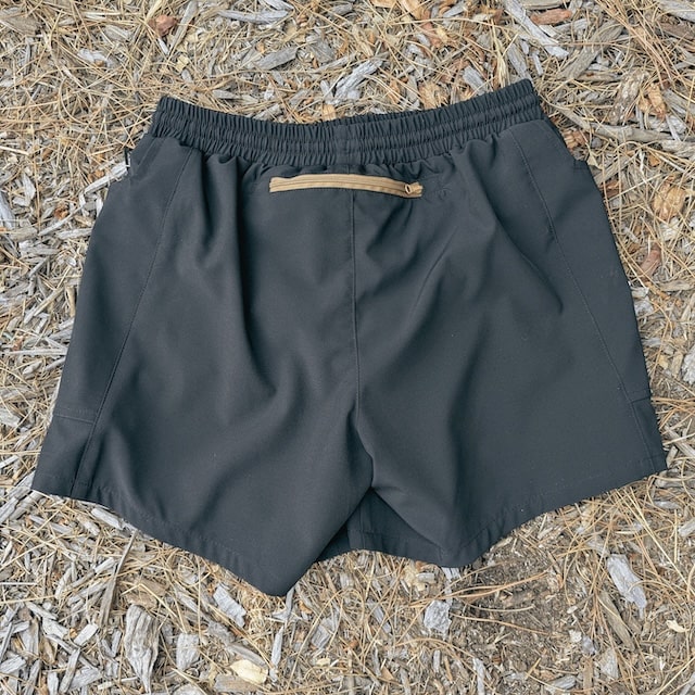 Runyon Mens' Black 5" Trail Running, Hiking Short - Scoutster | American Made In USA
