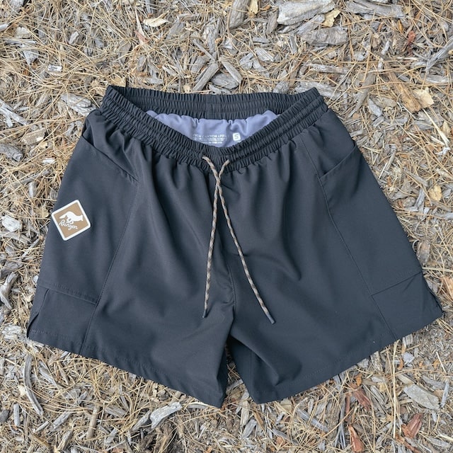 Runyon Mens' Black 5" Trail Running, Hiking Short - Scoutster | American Made In USA