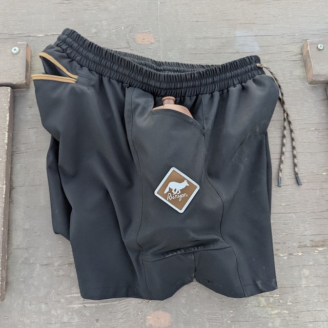 Runyon Mens' Black 5" Trail Running, Hiking Short - Scoutster | American Made In USA