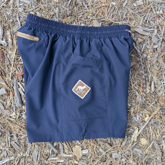 Runyon Mens' Navy Blue 5" Trail Running, Hiking Short - Scoutster | American Made In USA