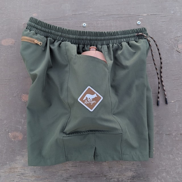 Runyon Mens' Olive Green 5" Trail Running, Hiking Short - Scoutster | American Made In USA
